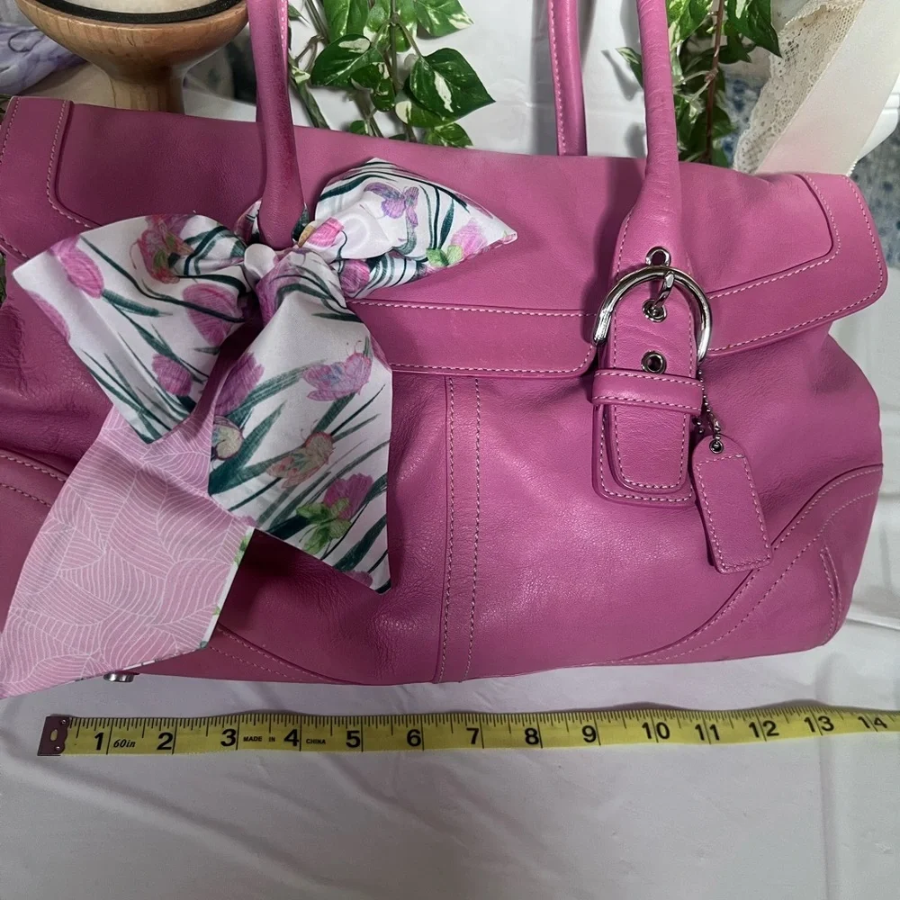 Coach Vintage Pink Leather Soho Satchel with Silver Hardware - Picture 9 of 12